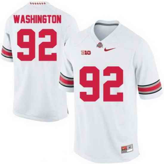 Adolphus Washington Ohio State Buckeyes College Football OSU Mens  92 Nike White Jersey Jersey